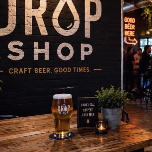The Drop Shop, an invented taproom and bottle shop used to demonstrate Pourfinder